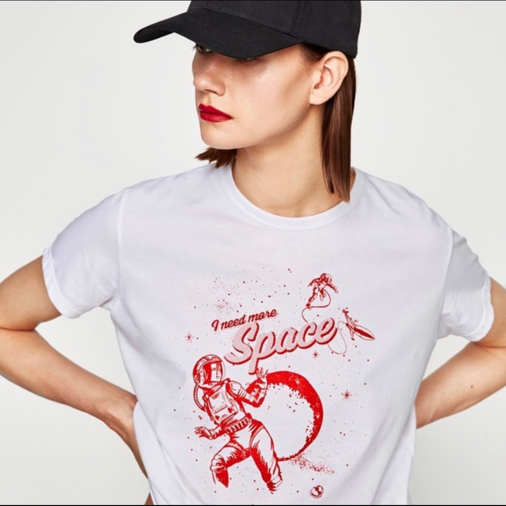 Zara “I Need More Space” Graphic Tee
